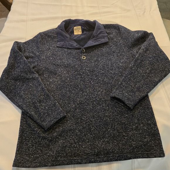 RedHead Other - Red Head Men's Blue Pullover Sweater Fleece Quarter Button Polyester Size XL